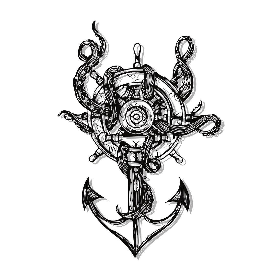 Octopus Anchor Octopus Anchor Png Print Octopus Anchor Png - Etsy