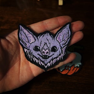 Cut Bat Patch Embroidery Jacket Patches, Battle Jacket, Halloween Accessories, witchy, gothic, horror, spooky