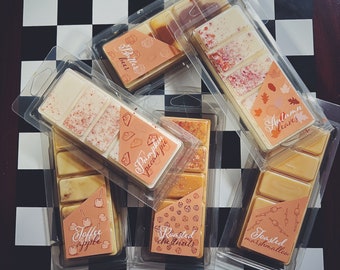 Autumn Wax Melt Bars - Fall Scented Soy Wax, Pumpkin , Toffee Apple, Leaves, Butter Beer, Chestnuts, Marshmallow