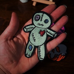 Voodoo Doll Patch Embroidery Jacket Patches, Battle Jacket, Halloween Accessories, witchy, gothic, horror, spooky
