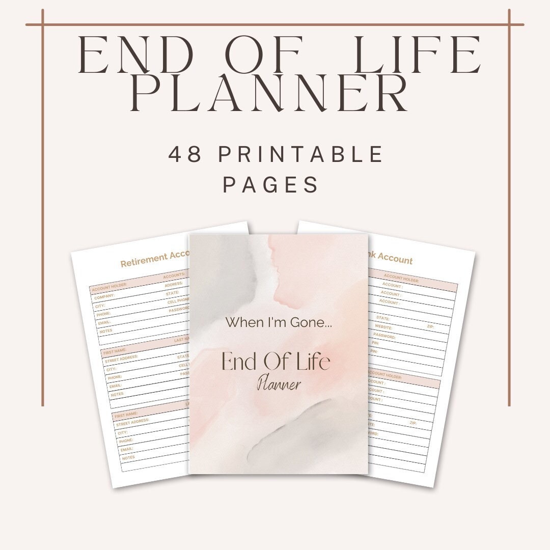 Printable End of Life Planner - Il Fullxfull.5101090744 Ff0t 