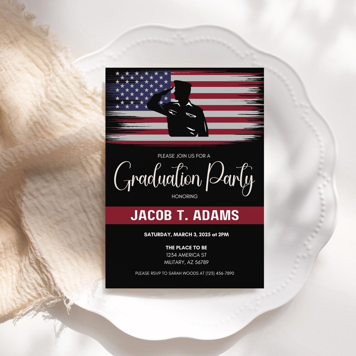 Hero Graduation Invitation: Military, Police, Firefighter (canva ...