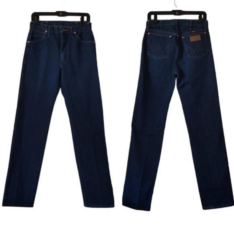 Wrangler Vintage Dark Wash 100% Cotton Boot Cut Jeans image 2