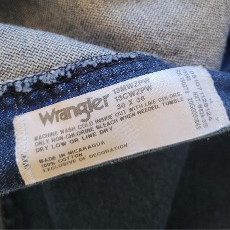 Wrangler Vintage Dark Wash 100% Cotton Boot Cut Jeans image 7