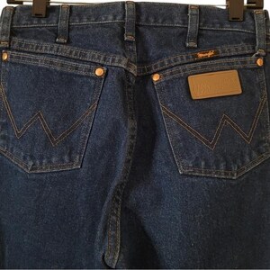 Wrangler Vintage Dark Wash 100% Cotton Boot Cut Jeans image 6
