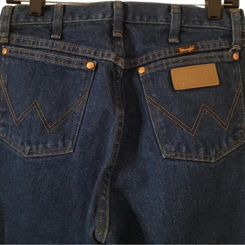 Wrangler Vintage Dark Wash 100% Cotton Boot Cut Jeans image 6