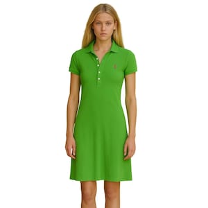 retro polo dress Retro Academy Polo Knit Dress ~ HANDMADE S