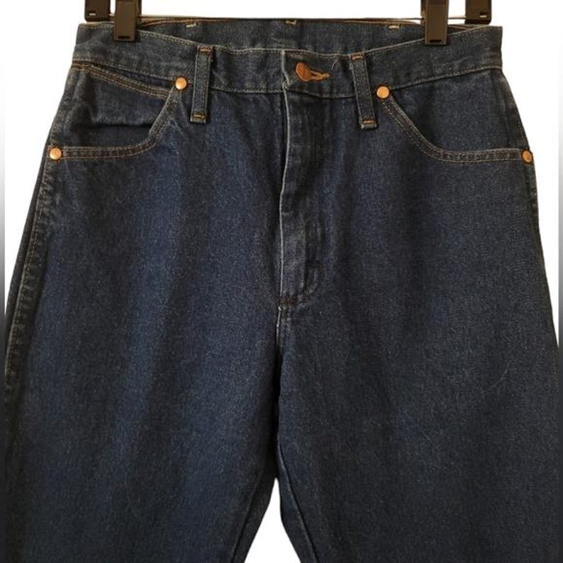 Wrangler Vintage Dark Wash 100% Cotton Boot Cut Jeans image 4