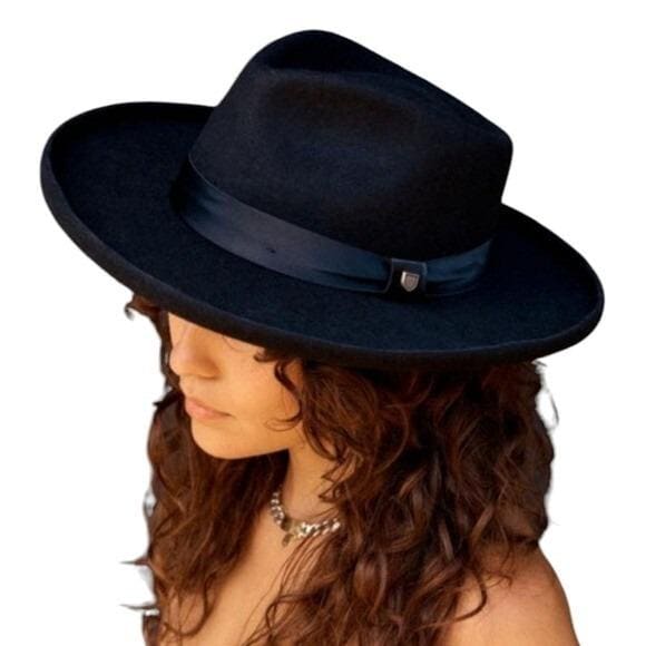 Brixton Victoria Wool Felt Fedora Black Hat NWT - Etsy