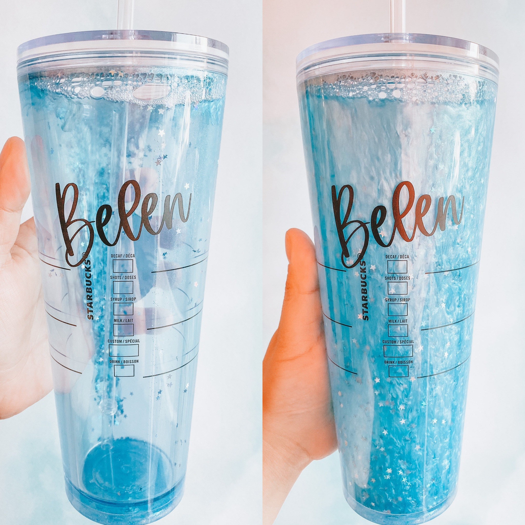 starbucks blue cold cup
