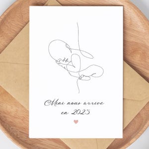 Carte Annonce Grossesse Personnalisée Surprise Bonne nouvelle main bébé parents enfant la famille s’agrandit tu vas devenir tata papi mamie