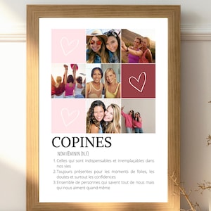 Personalized girlfriends photos poster - personalized BFF best friends gift