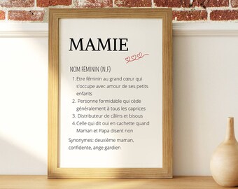 Affiche Mamie Etsy France