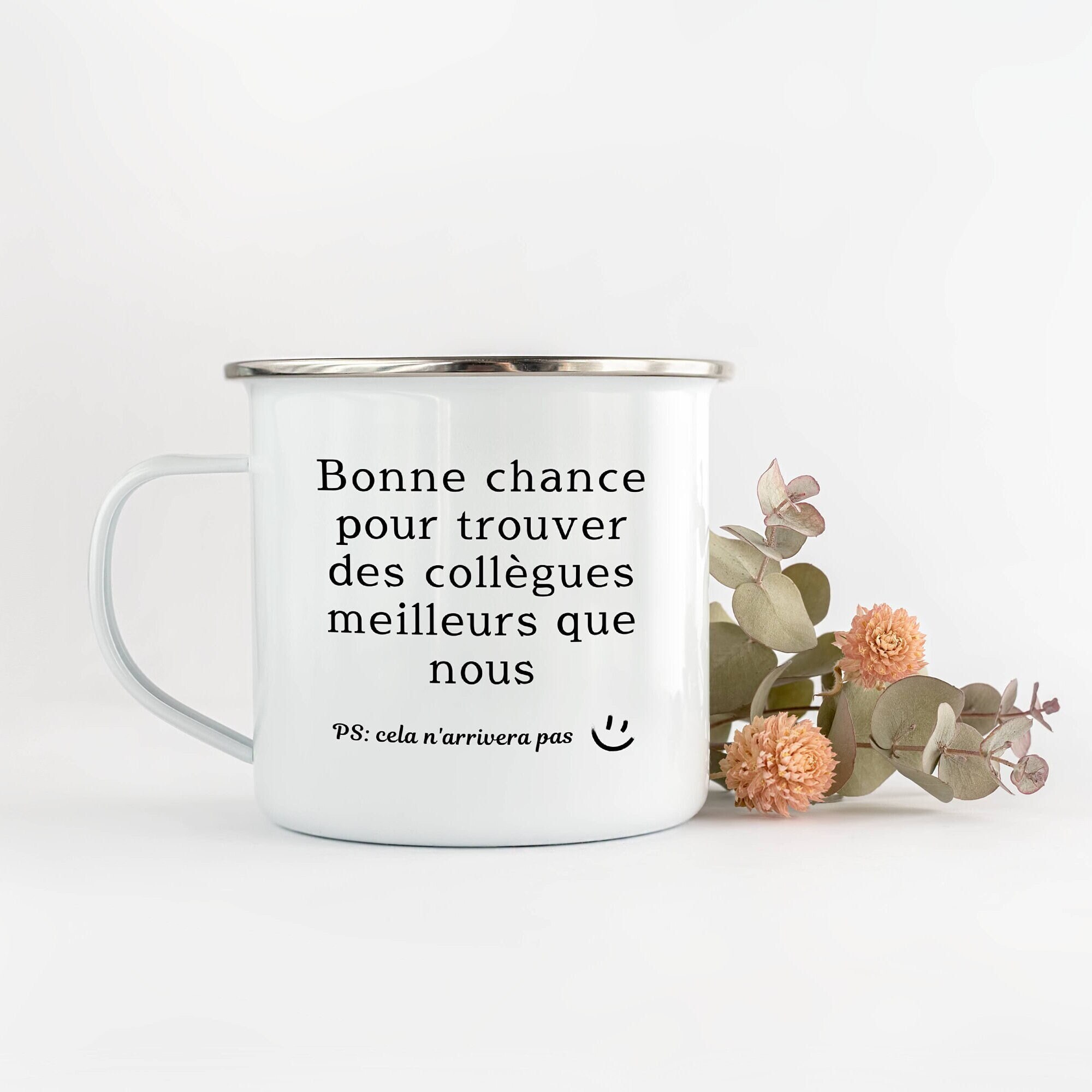 Tasse Cadeau de Départ Collègue - Idée Pot Homme et Femme Bonne Chance Pour Trouver Meilleurs Collèg