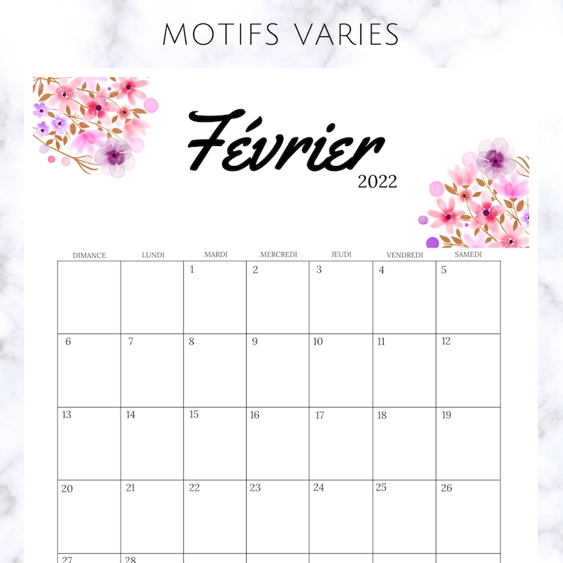 Calendrier 2023-2024 Planner 2023 à Imprimer Calendrier - Etsy Australia
