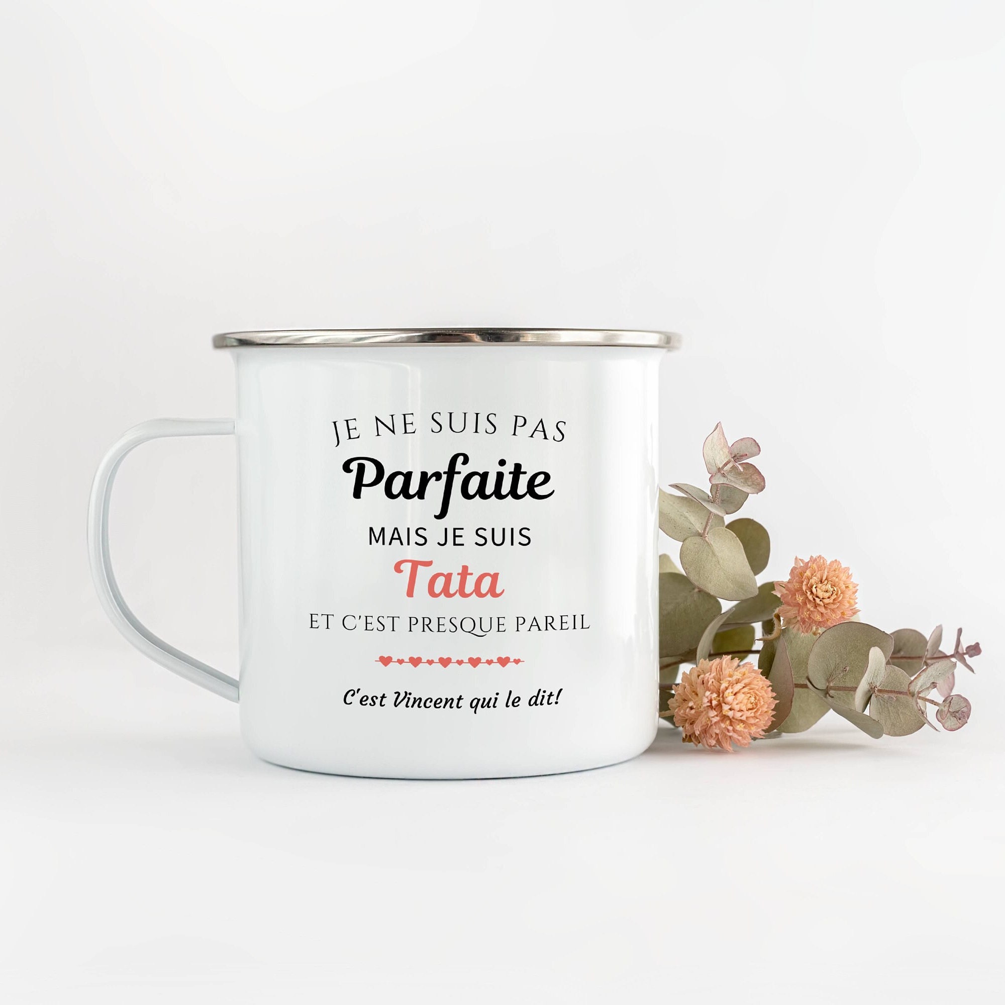 Tasse Tata Parfaite - Cadeau Personnalisé Mug Camping Je Ne Suis Pas Mais Tata