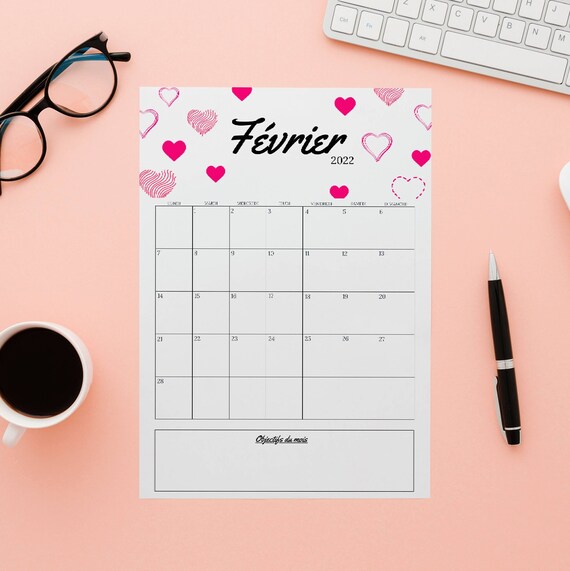 Calendrier Ring 2023 Calendrier Mural 2022 2023 Calendrier Mensuel 2022 2023 | Etsy Denmark