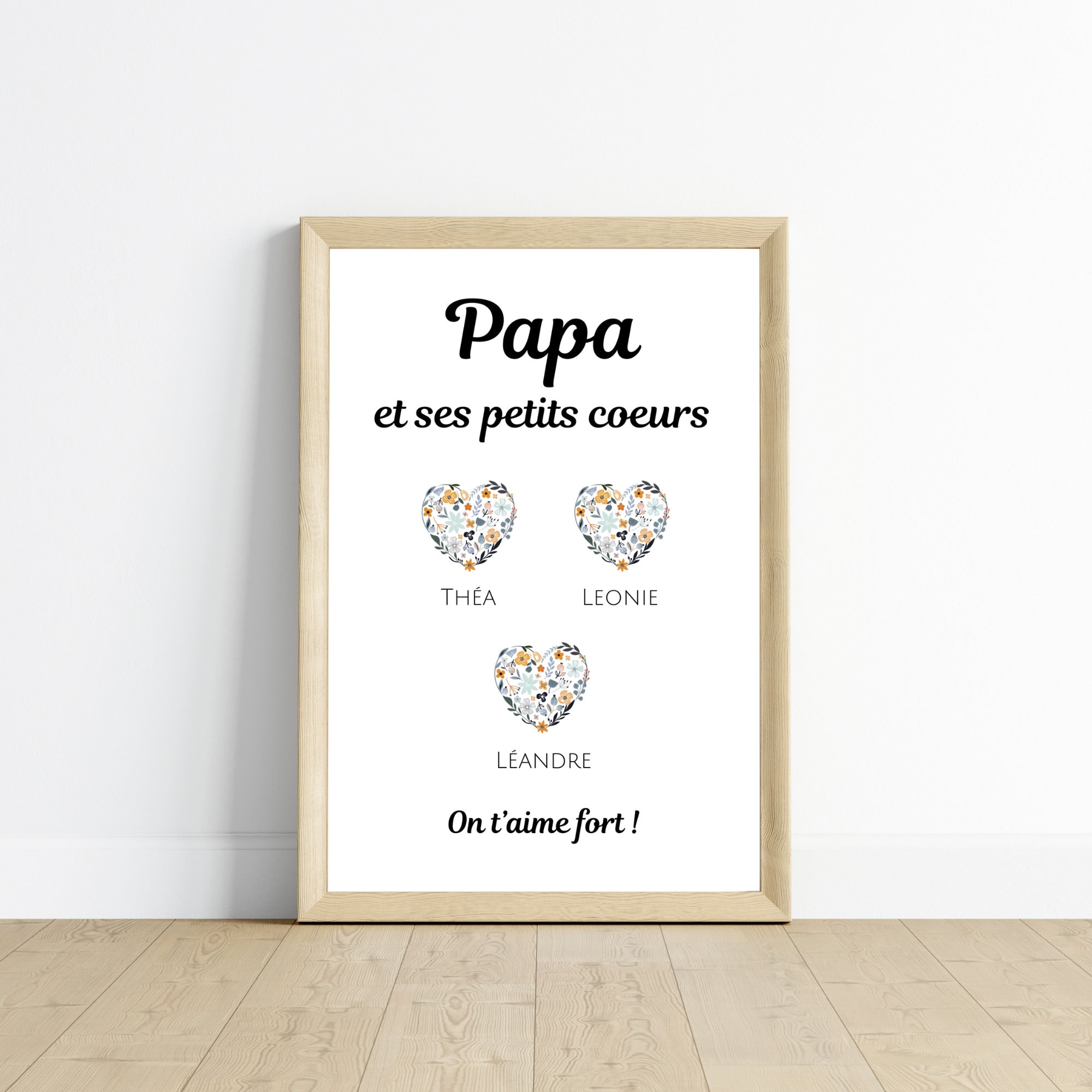 Affiche papa personnalisée photos - cadeau personnalisé papa par Le Te – Le  Temps des Paillettes