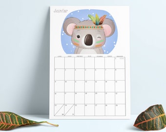 2024-2025 Calendar - 2024 Planner to print - Printable perpetual calendar - Monthly planner by Le Temps des Paillettes