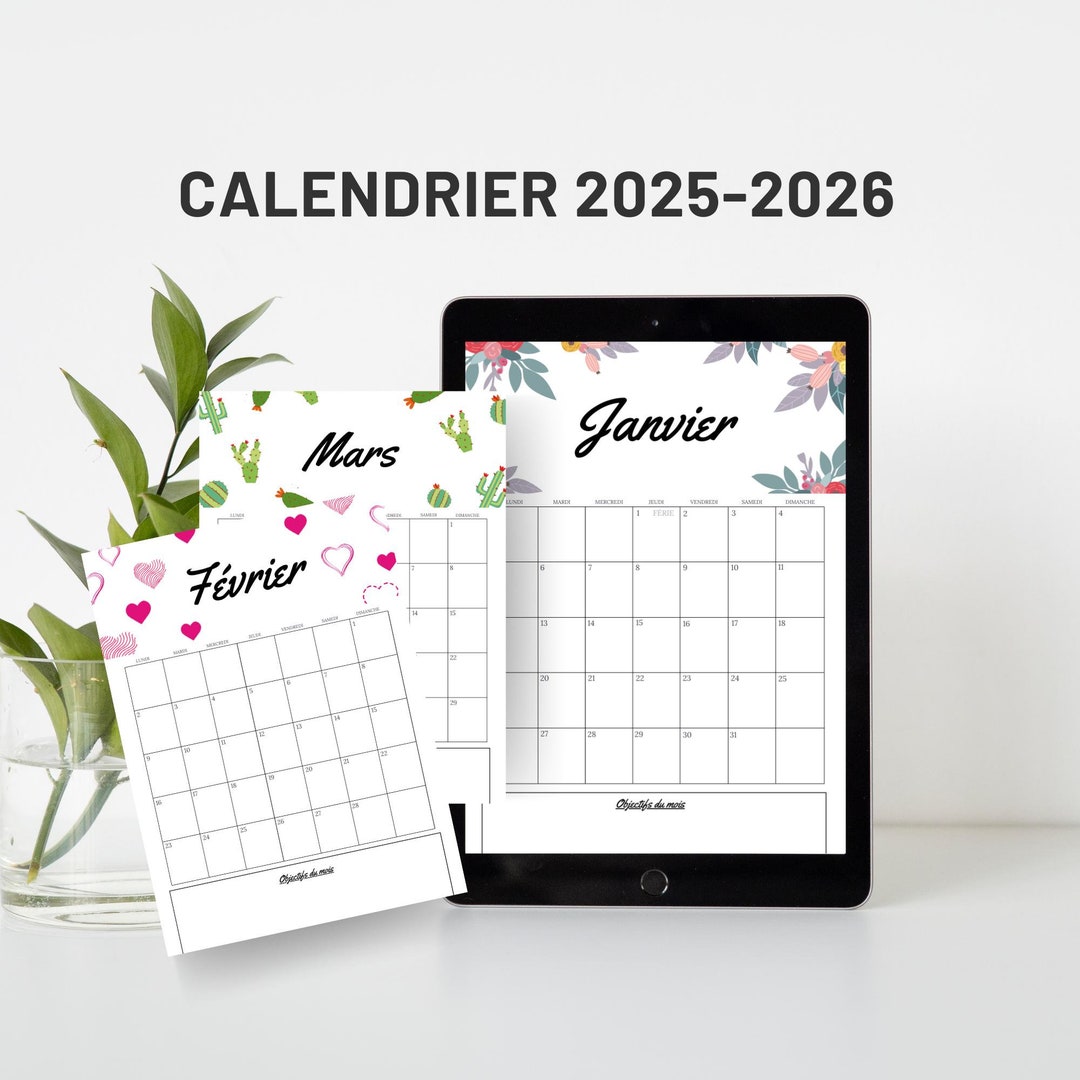 CALENDRIERS 2025 2026 MOD LES GRATUITS IMPRIMER PDF visual data 7