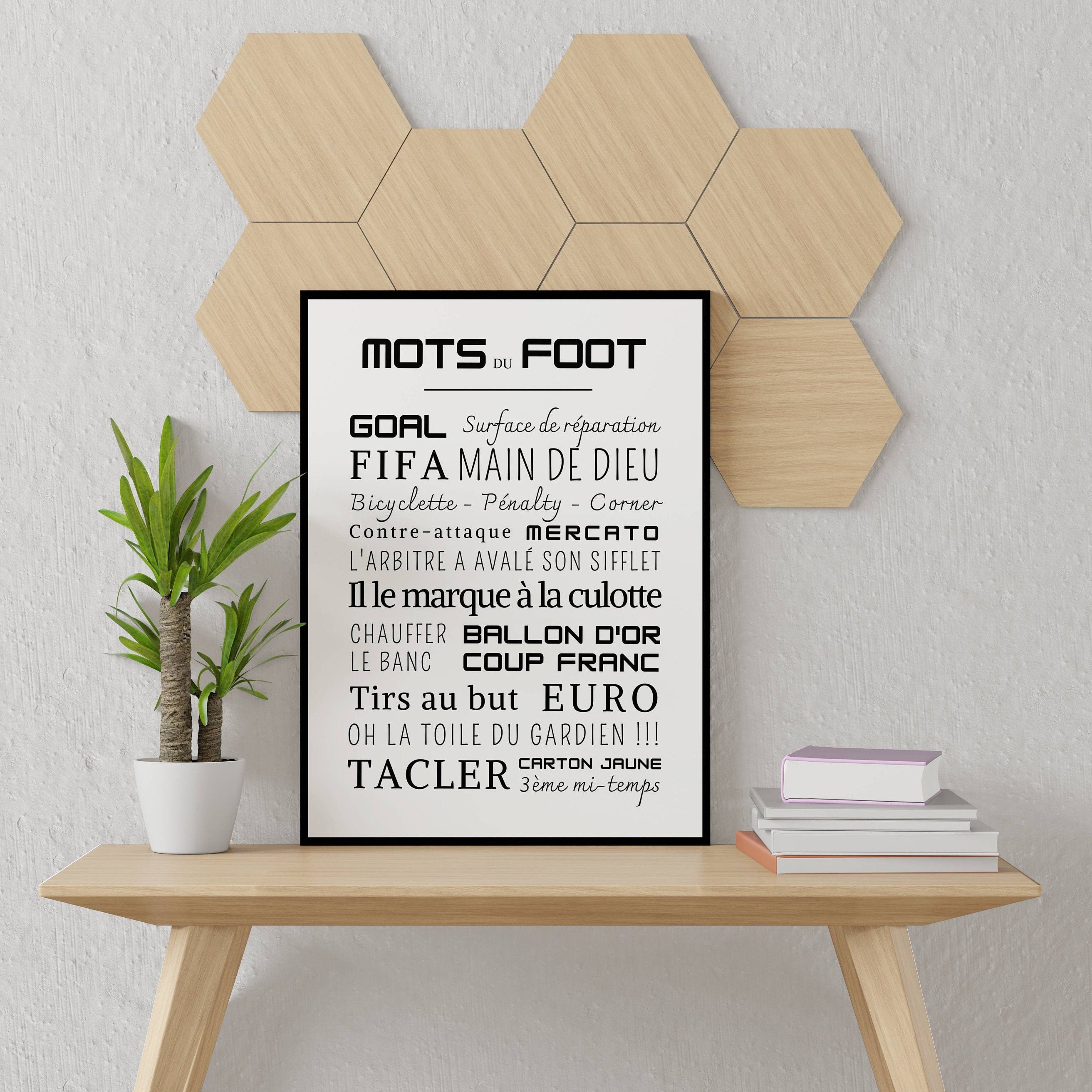 Affiche Foot- Affiche Mots et Expressions Du Football - Poster Sport à Imprimer