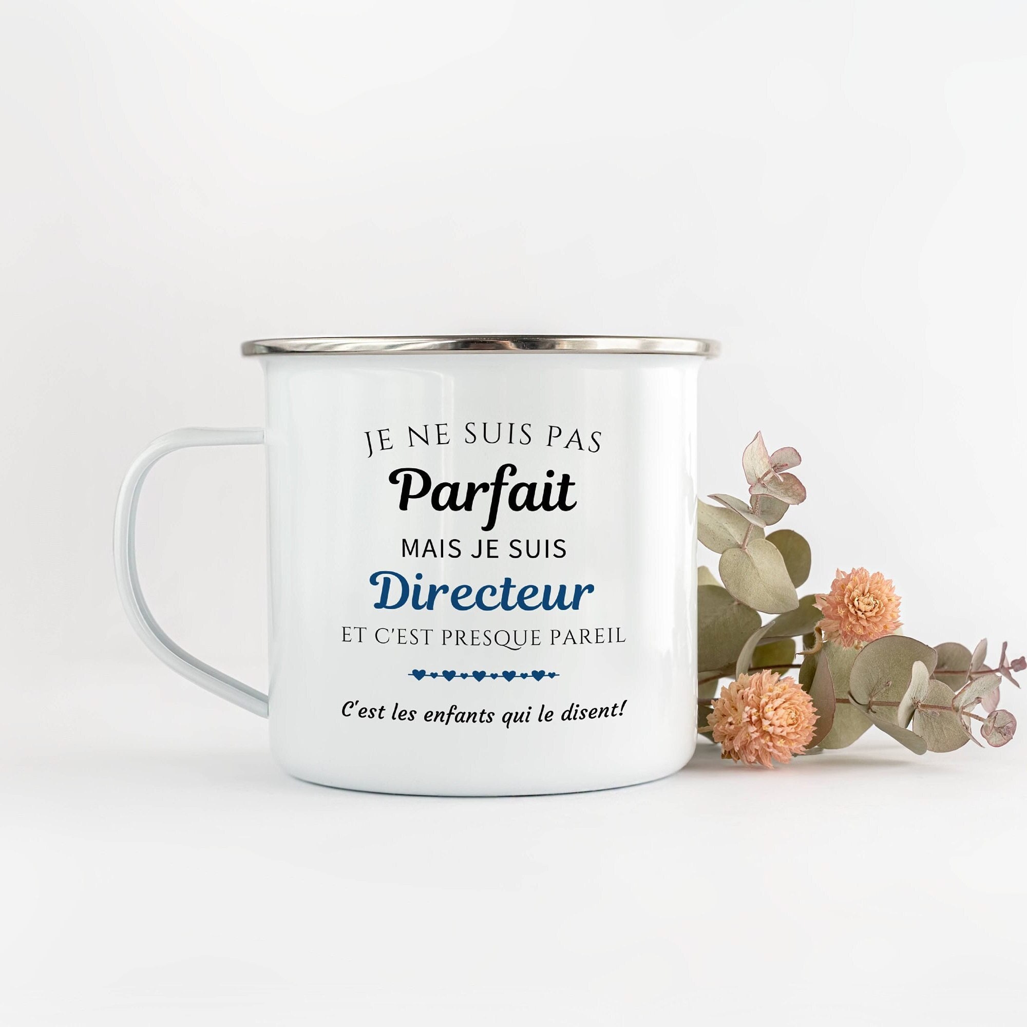 Tasse Pour Directeur Personnalisée - Cadeau Tasse Ecole Mug Emaille Directeur