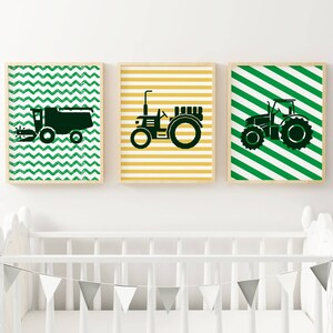 tractors children's poster - children's decoration - Personalized gifts - nursery wall decor boy - Birthday gifts