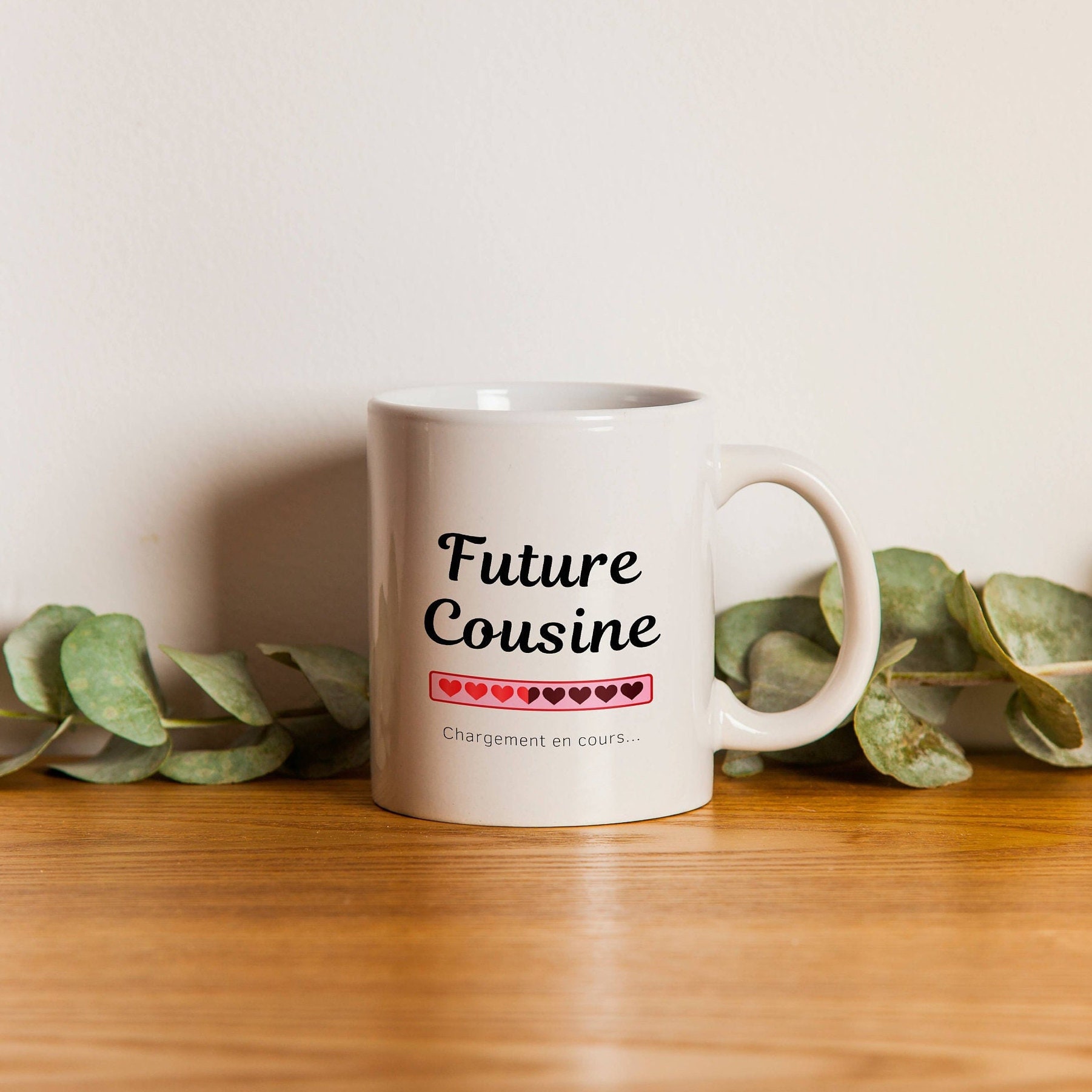 Tasse Future Cousine Chargement en Cours - Cadeau Pour Les Futures Cousines Mug Cousine