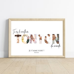 Affiche tonton personnalisée photos - cadeau personnalisé tonton par Le Temps des Paillettes