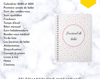Journal De Bebe Rose A Imprimer Carnet De Suivi Bebe Par Le Etsy France