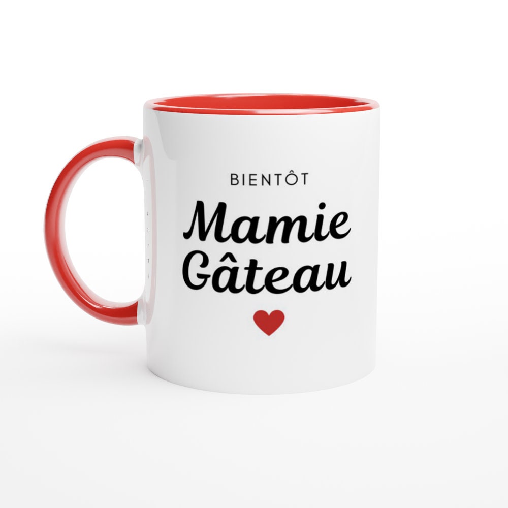 Tasse Bientôt Mamie Gâteau | Mug Cadeau Pour Annonce de Grossesse Originale