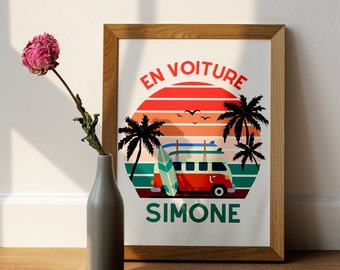Affiche En voiture Simone - Poster typographie
