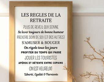 Retirement gift poster - personalized retiree poster by Le Temps des Paillettes