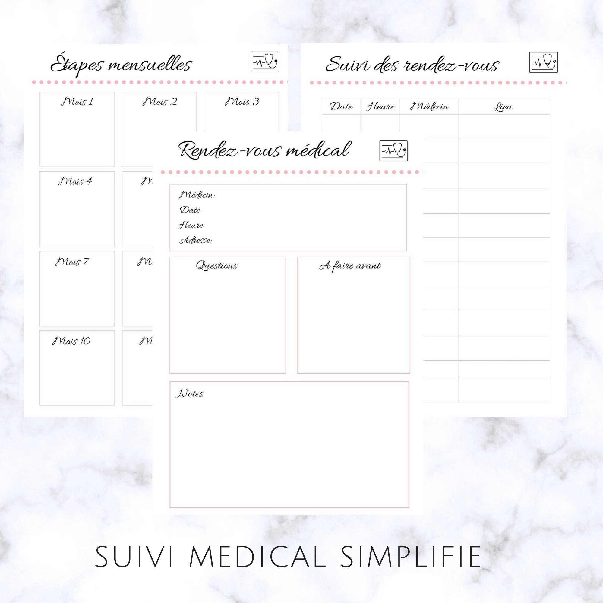 Journal De Bebe Rose A Imprimer Carnet De Suivi Bebe Par Le Etsy France