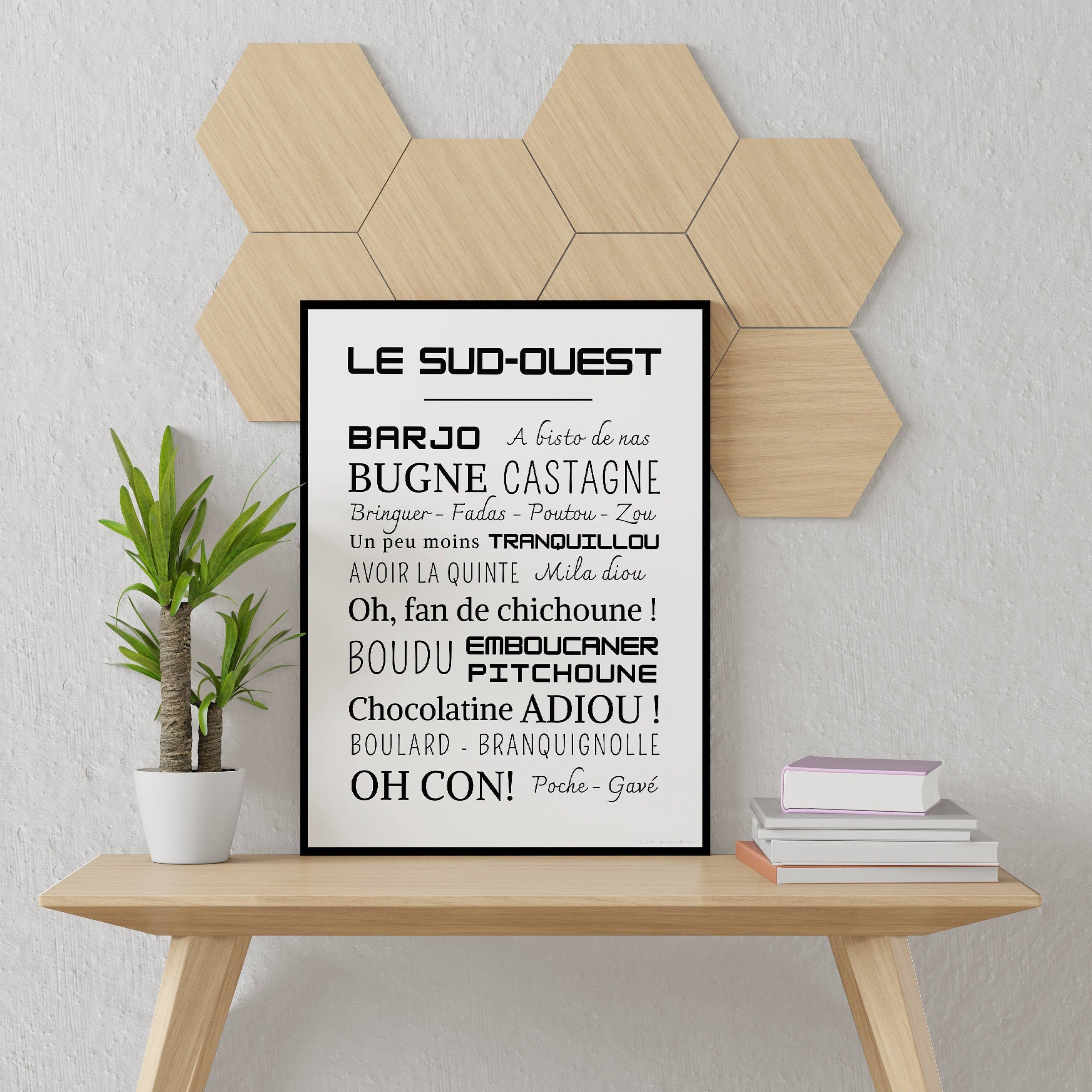 Affiche Mots Du Sud Ouest - Affiche Mots et Expressions Sud-Ouest