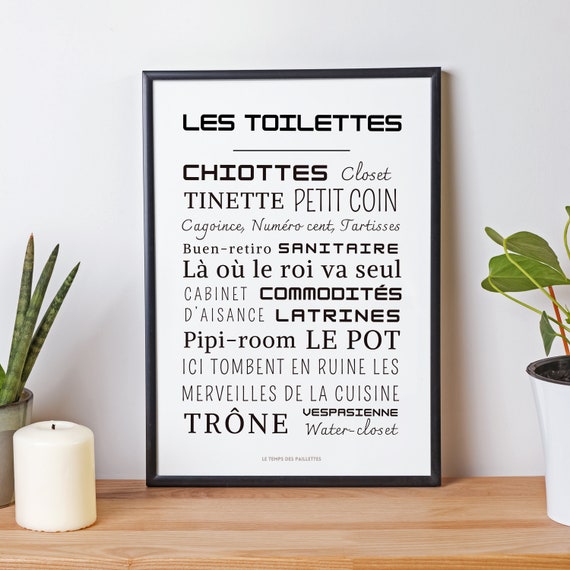 Minimalist Toilet and Bathroom Poster Toilet Poster by Le Temps Des  Paillettes 