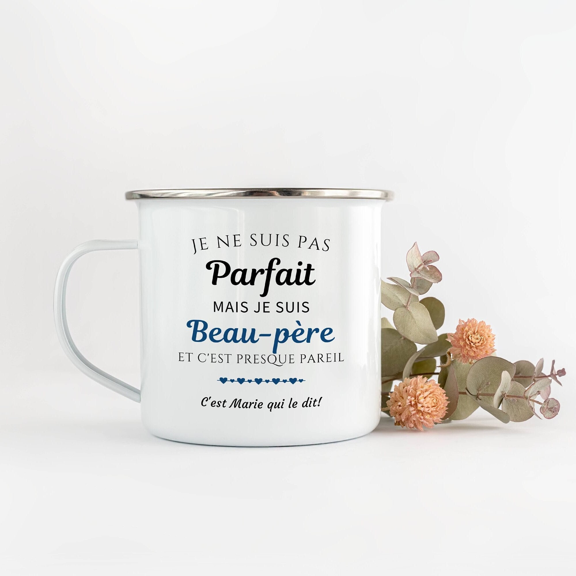 Tasse Beau-Père Personnalisé - Cadeau Beau Pere Mug Camping Je Ne Suis Pas Parfait Mais Beau-Père