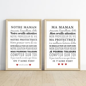 Affiche maman personnalisée fête des mères cadeau mamie maman par Le Temps des Paillettes image 5