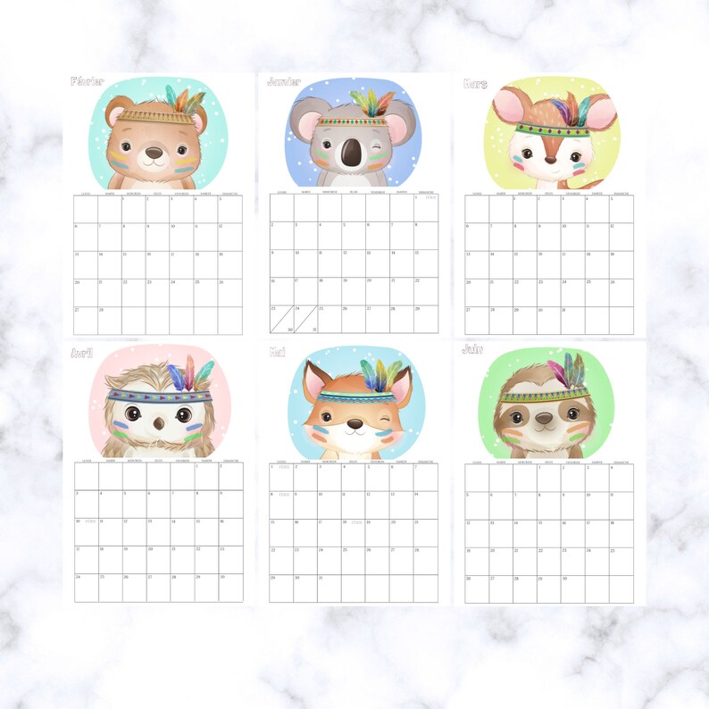 Calendrier 2023 Humoristique Calendrier Enfant 2022 2023 Planner 2022 2023 Calendrier | Etsy Ireland