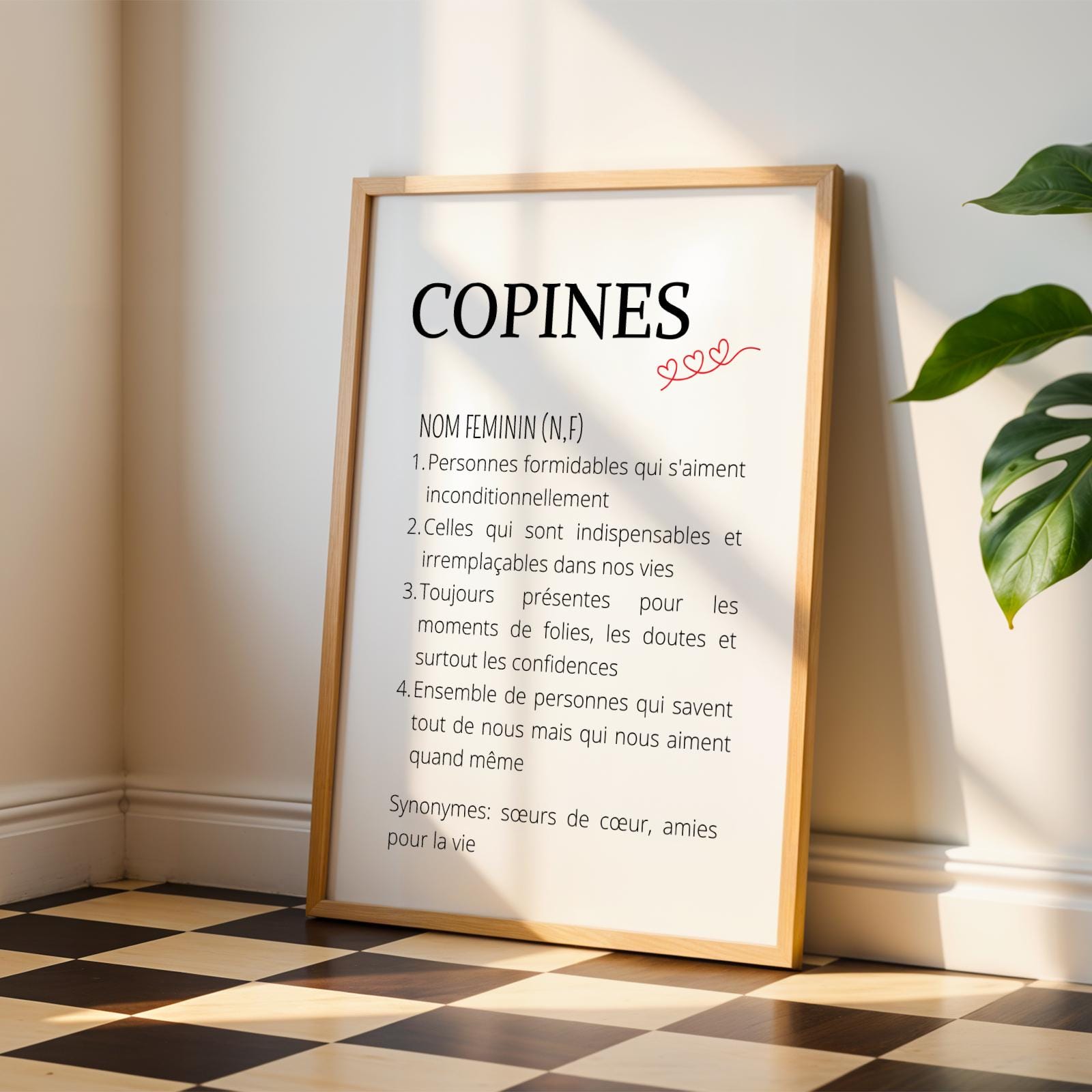 Girlfriend Definition Poster - Unique Best Friend BFF Christmas Gift ...