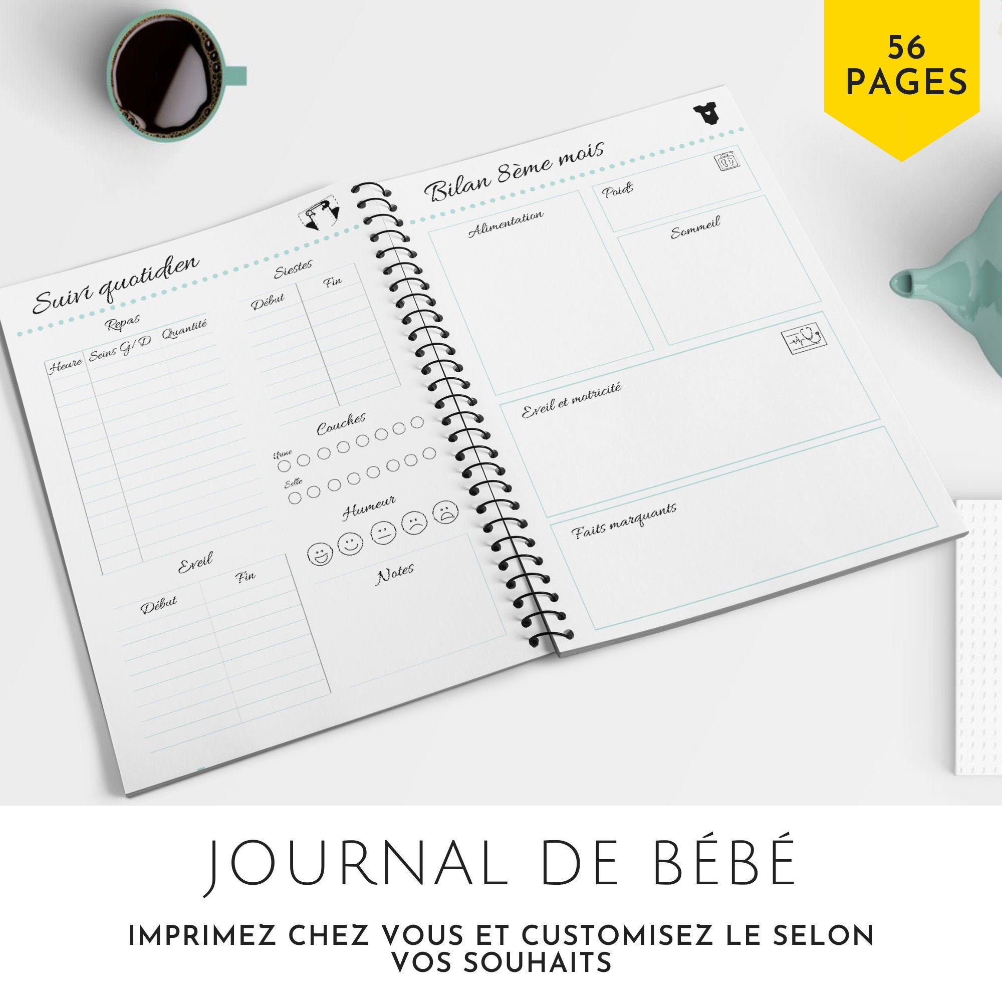 Livre De Bébé, Journal Bébé, Journal De Grossesse, Cadeau Pour Future  Maman, Cadeau De Naissance, Livre De Naissance, Livre Grossesse, BF1 