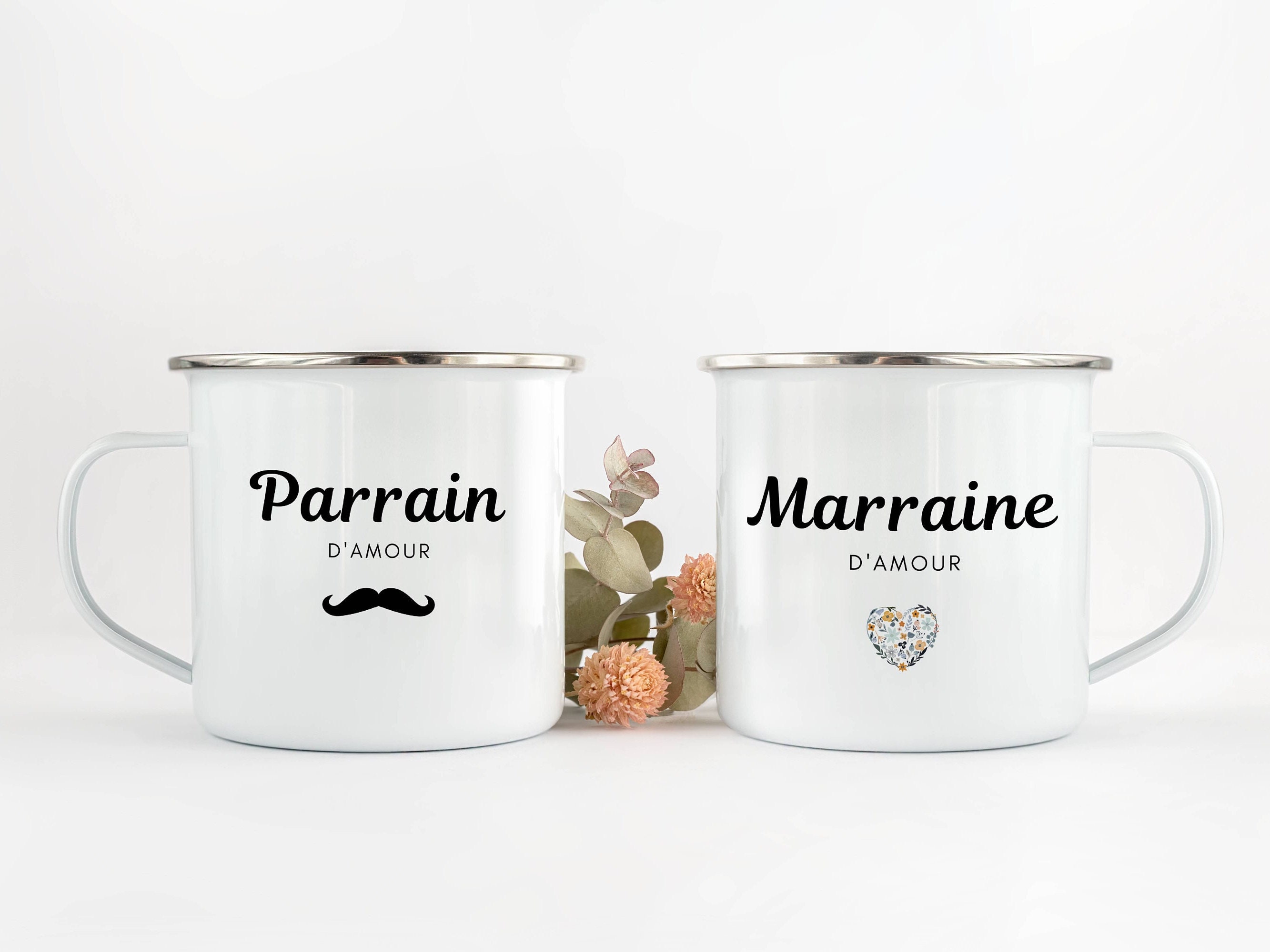 Tasse Marraine d'amour - Mug Parrain Cadeau Demande Marraine