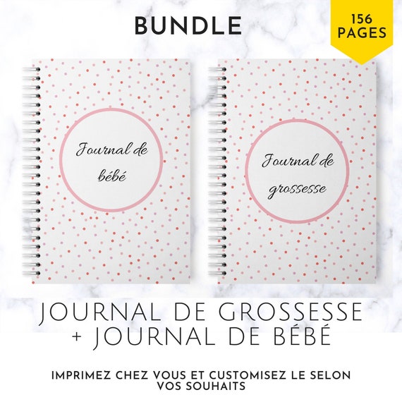 Journal De Grossesse Et Bebe A Imprimer Bundle Fichier Pdf Etsy France
