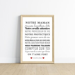 Affiche maman personnalisée fête des mères cadeau mamie maman par Le Temps des Paillettes image 6