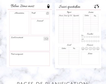 Journal De Bebe Rose A Imprimer Carnet De Suivi Bebe Par Le Etsy France