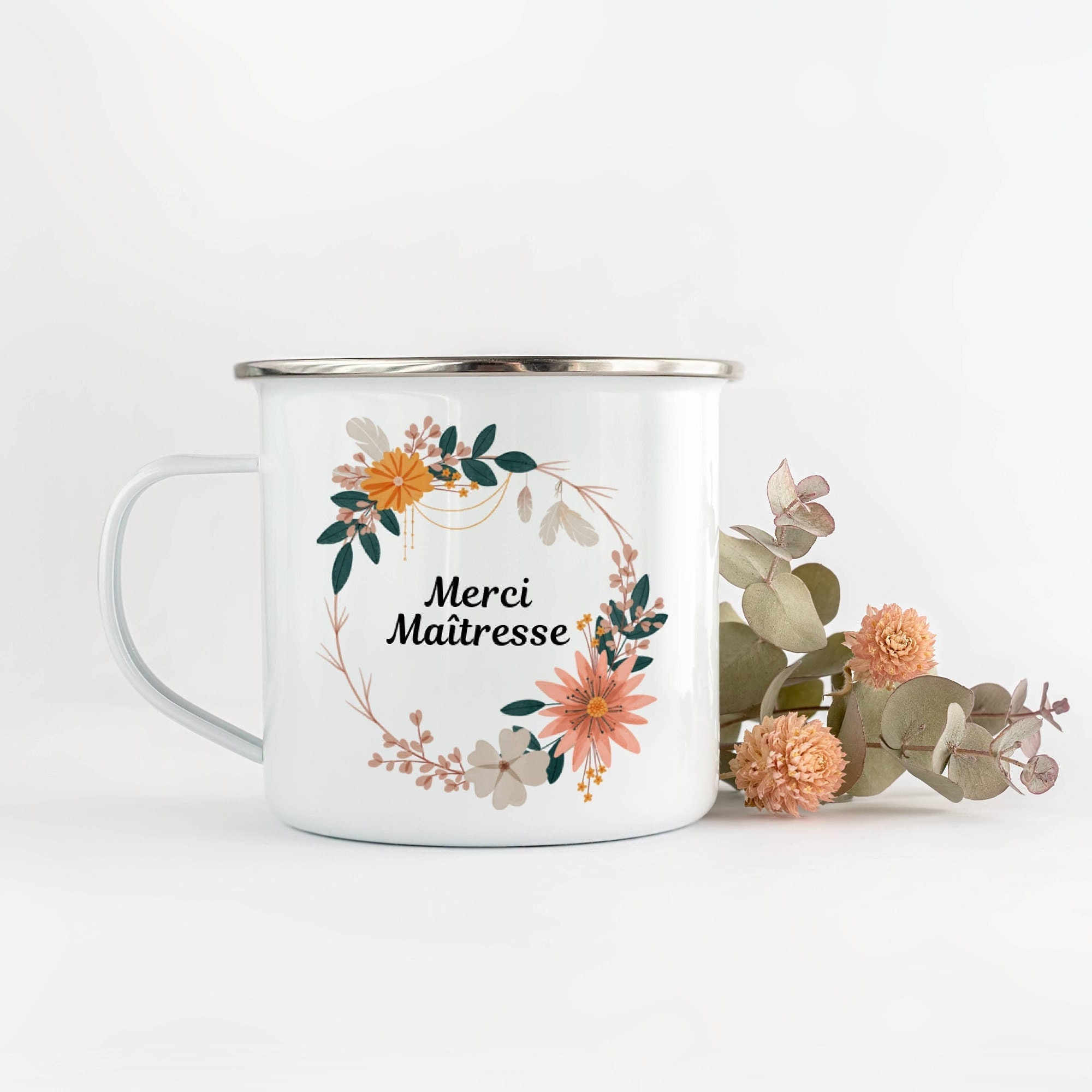 Tasse Noël Merci Maitresse - Tasse Super en Métal Personnalisée Maitresse