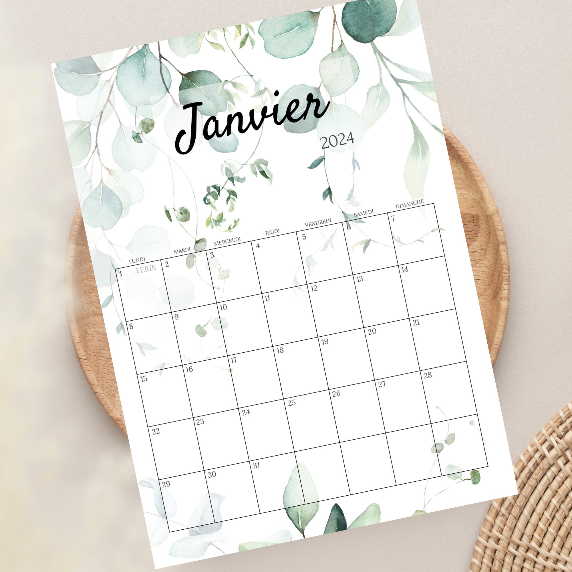 Calendrier Mural Calendrier Familial 2024 2025 – Calendrier - Temu