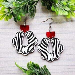 2 Piece Zebra Stripe Laser Engraved Earrings DIGITAL FILE