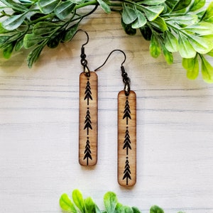 Christmas Tree Laser Engraved Earrings DIGITAL FILE