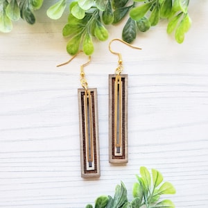 Bar Laser Engraved Earrings DIGITAL FILE